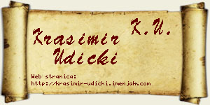 Krasimir Udicki vizit kartica